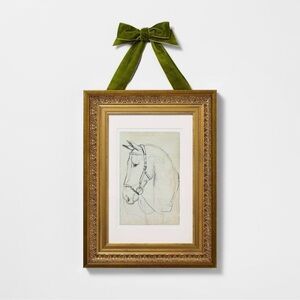 12x16 Framed Horse Sketch Wall Art – Threshold Studio McGee, Spring 2026